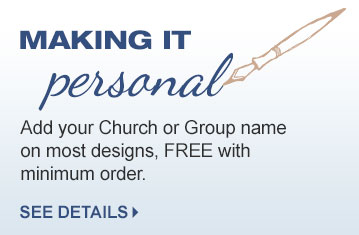 Free Personalization with your church name on most shirts