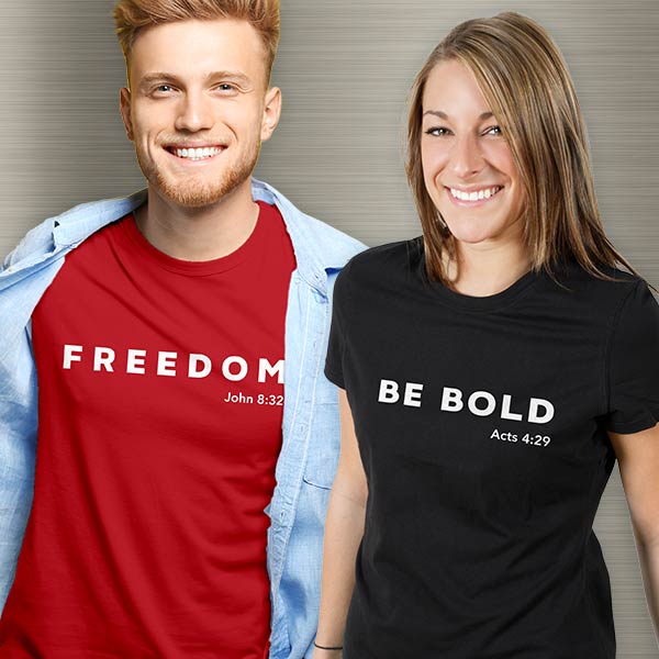 Courageous Faith Christian T-Shirts