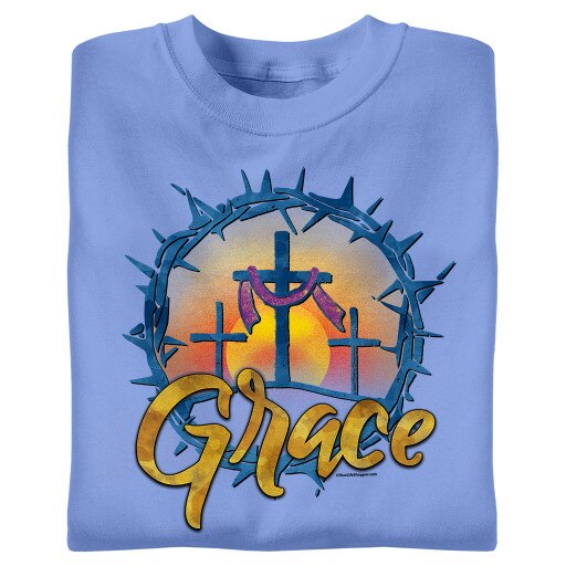 Grace Christian T-Shirt in Blue